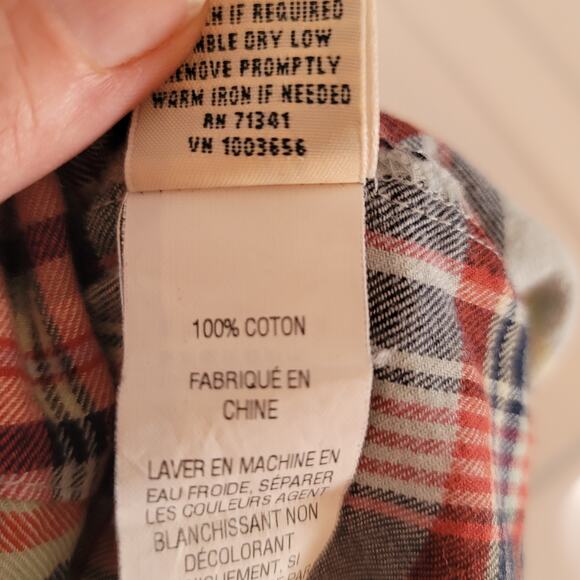 LL Bean- Signature Flannel Shirt Dress- size 4 - Picture 7 of 7